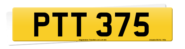 Registration number PTT 375